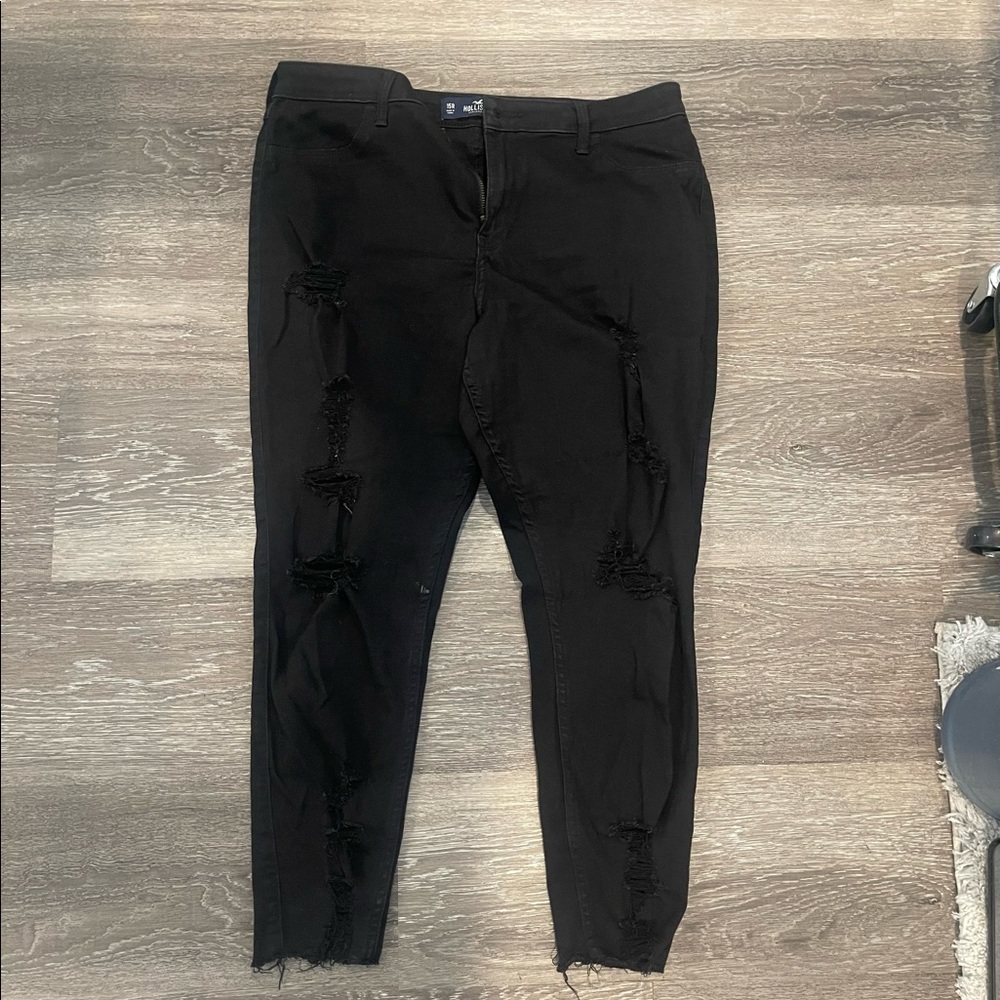 Black ripped jeans
